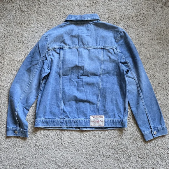 True Religion Light Blue Denim Jesse Jacket - Picture 2 of 4